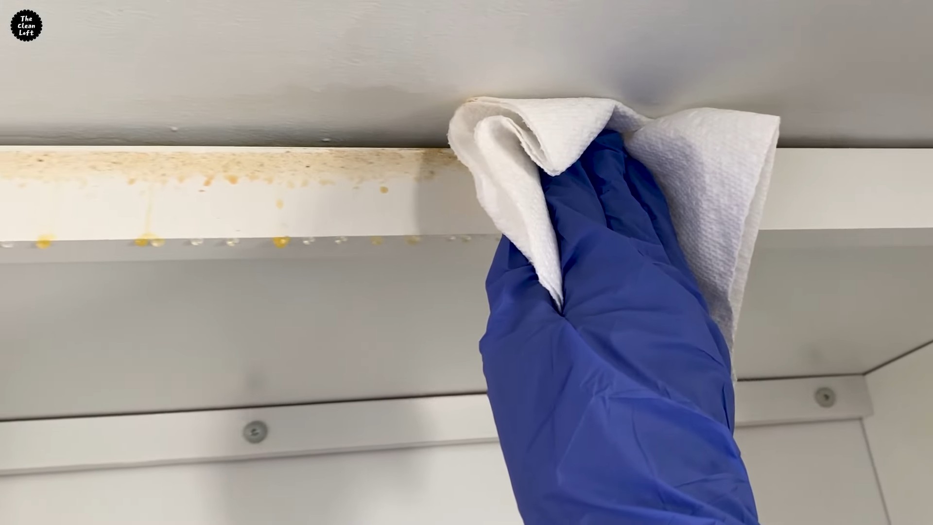 Clean greasy kitchen cabinets