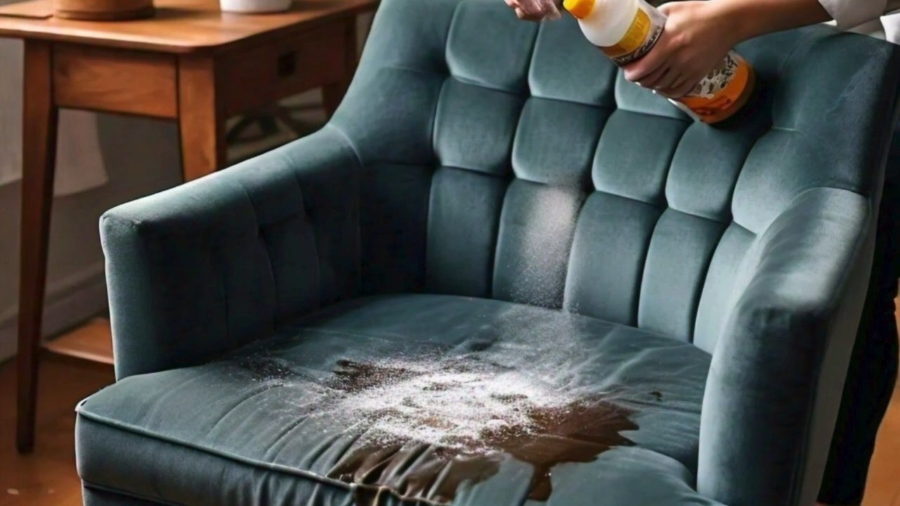 Clean sofa stains cornstarch