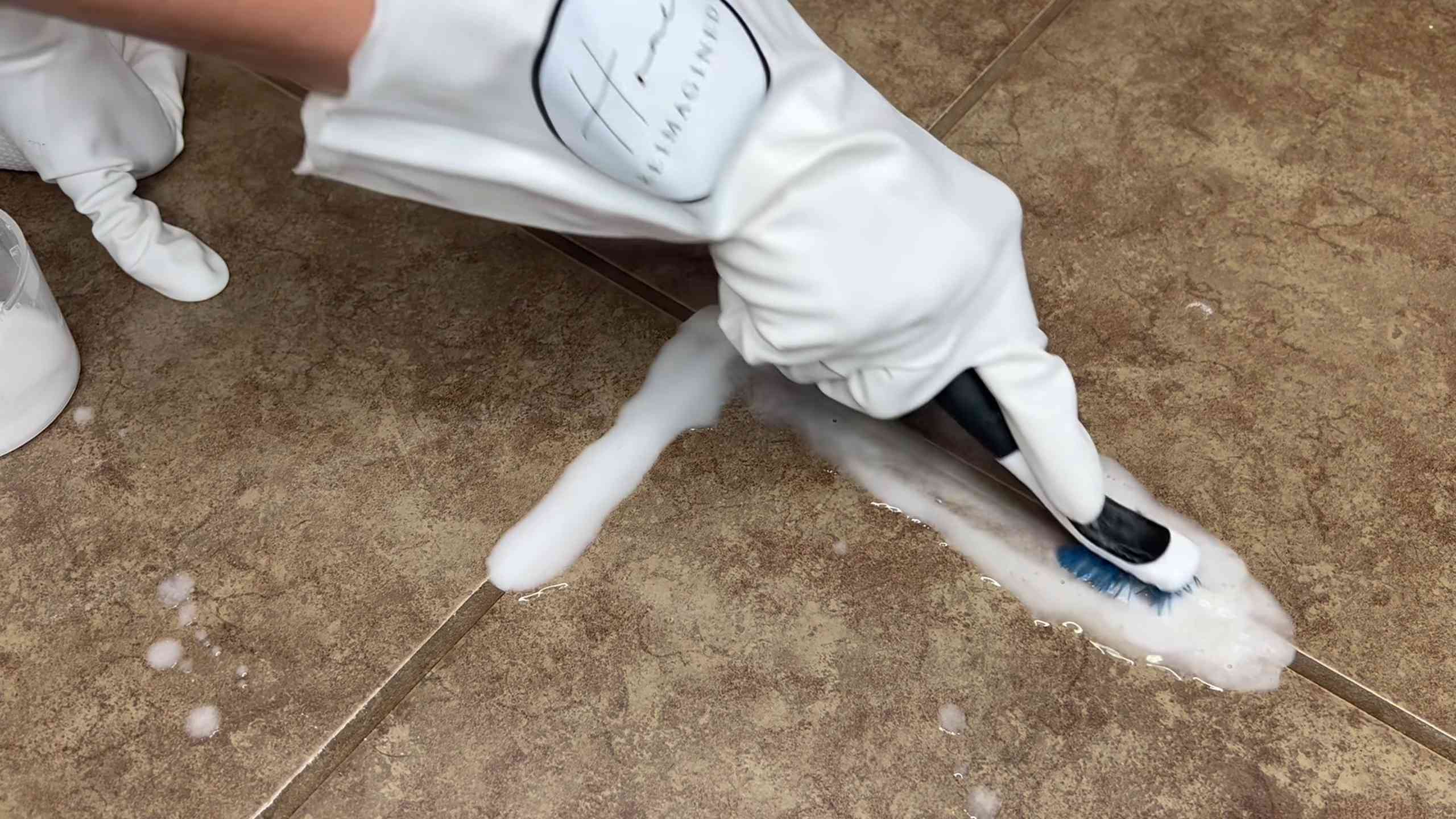 DIY Grout Cleaning with Toothbrush