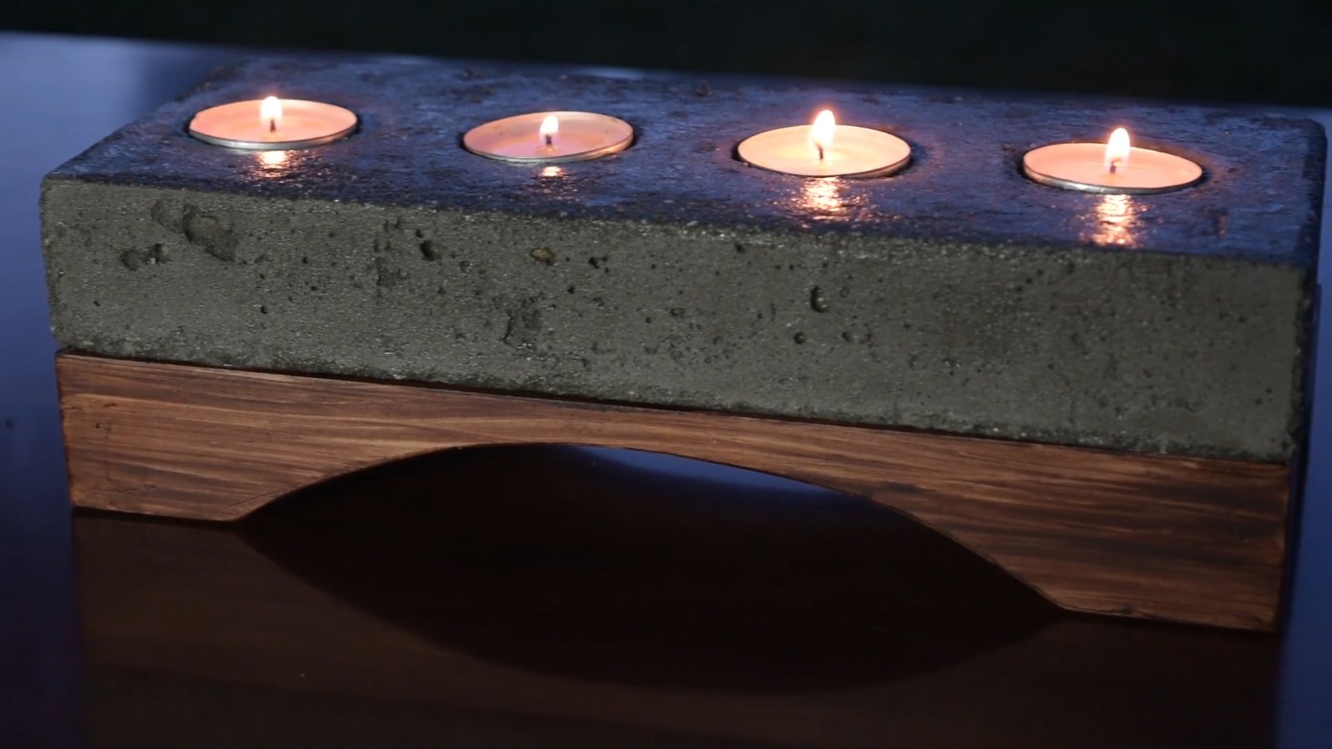 DIY Concrete Candle Holders