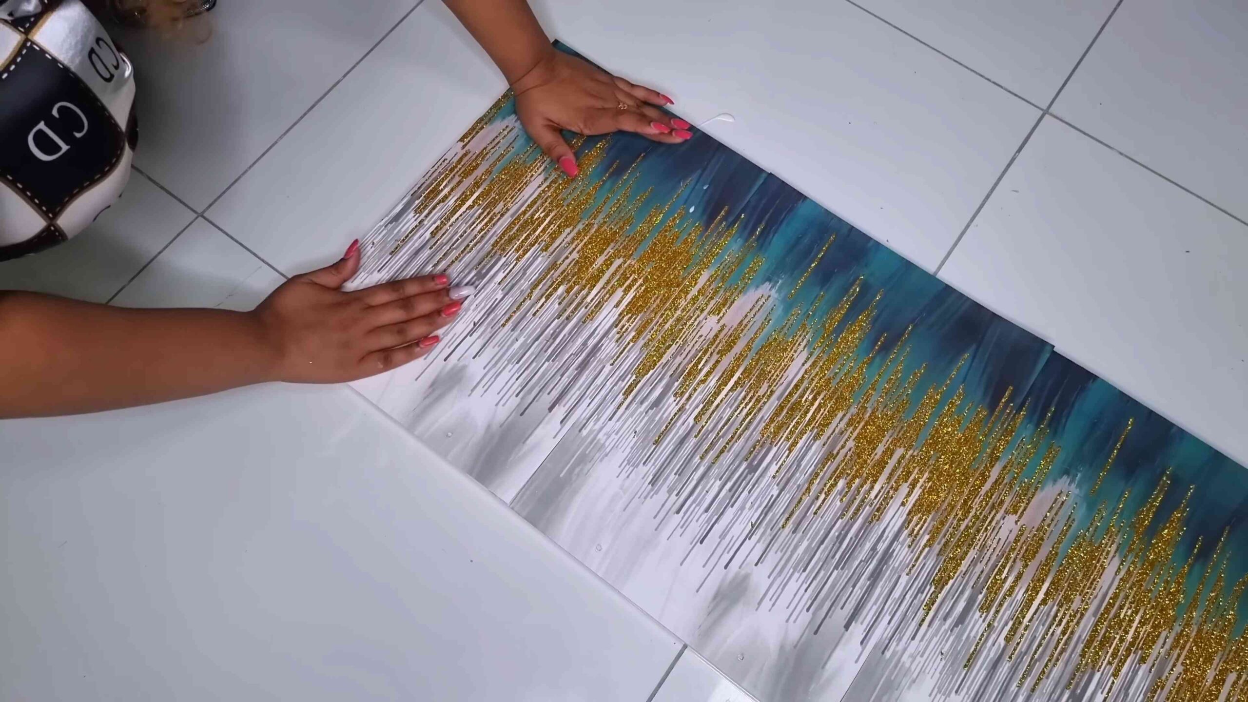 DIY Gift Bag Wall Art